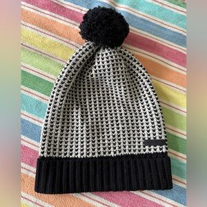 Coach Black and White Beanie